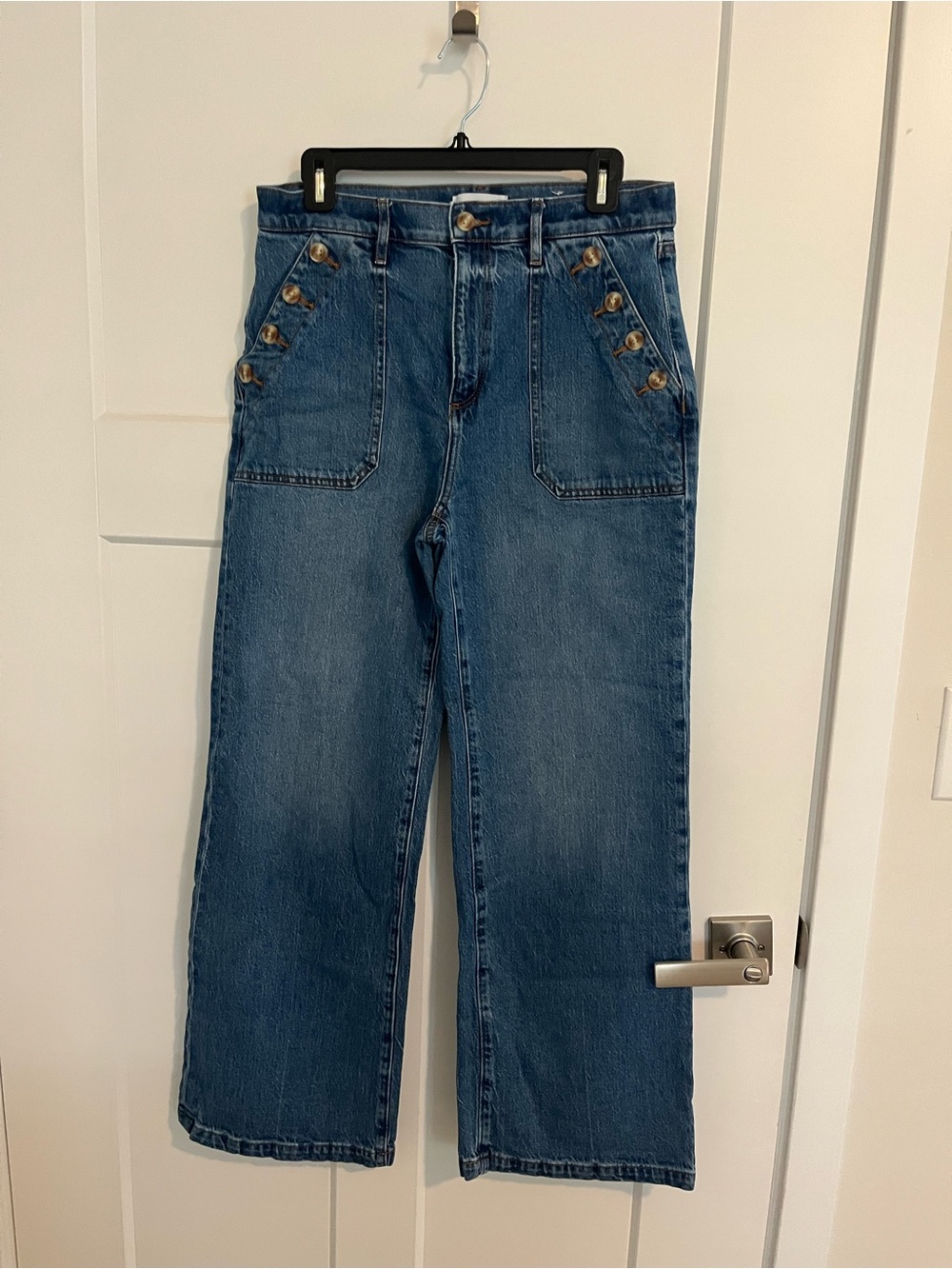 Loft High-Rise boot cut Button Pocket Jeans